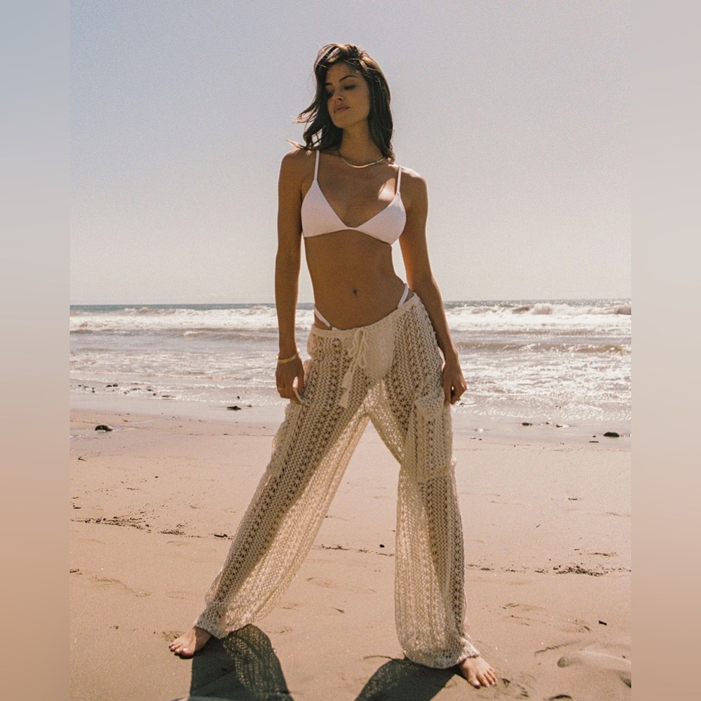 LSPACE x Anthropologie Sundown Crochet Beach Pant - Color: Natural